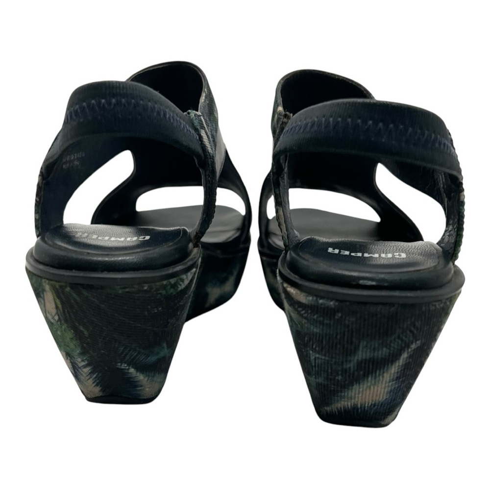 Camper Damas Green Navy Tropical Wedge Platform Sandals Women’s EU 38 US 7.5 - Picture 8 of 16